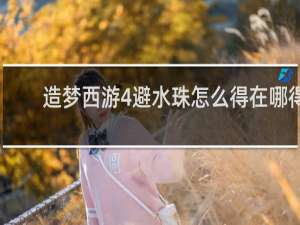 造梦西游4避水珠怎么得在哪得