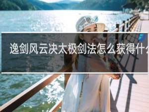 逸剑风云决太极剑法怎么获得什么梗