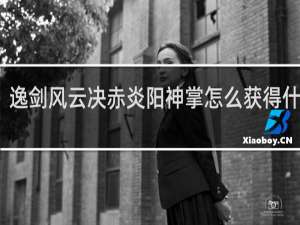逸剑风云决赤炎阳神掌怎么获得什么梗
