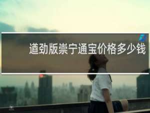 遒劲版崇宁通宝价格多少钱