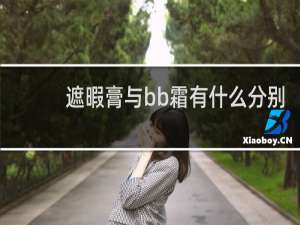 遮暇膏与bb霜有什么分别