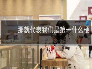 那就代表我们是第一什么梗 因为我是梗图什么梗