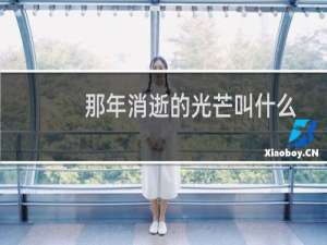 那年消逝的光芒叫什么