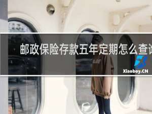 邮政保险存款五年定期怎么查询