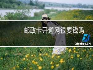 邮政卡开通网银要钱吗