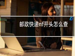 邮政快递nf开头怎么查