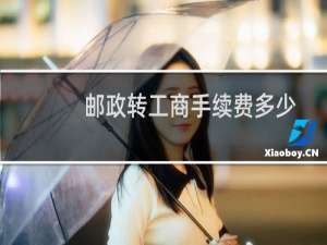邮政转工商手续费多少