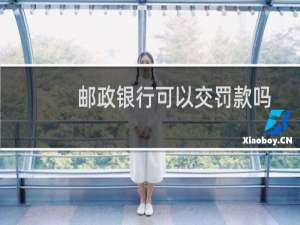 邮政银行可以交罚款吗
