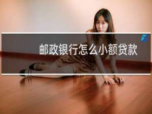 邮政银行怎么小额贷款