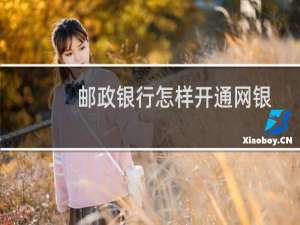 邮政银行怎样开通网银