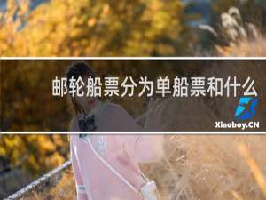 邮轮船票分为单船票和什么