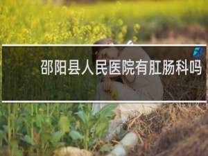 邵阳县人民医院有肛肠科吗