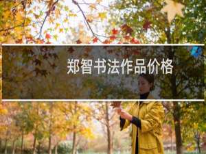 郑智书法作品价格