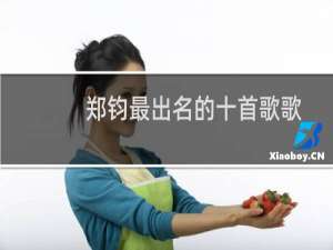 郑钧最出名的十首歌歌词（郑钧最出名十首歌）