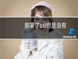 部署了ssl但是没有跳转