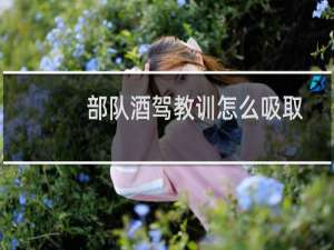 部队酒驾教训怎么吸取