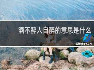 酒不醉人自醉的意思是什么