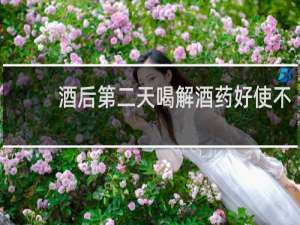 酒后第二天喝解酒药好使不
