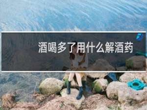 酒喝多了用什么解酒药