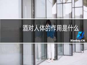酒对人体的作用是什么