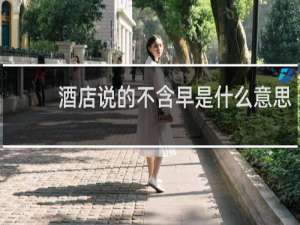 酒店说的不含早是什么意思
