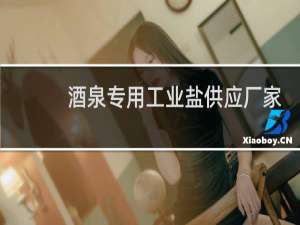 酒泉专用工业盐供应厂家
