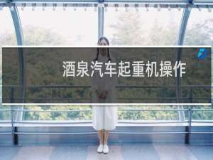 酒泉汽车起重机操作
