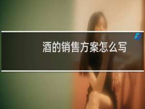 酒的销售方案怎么写