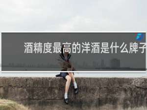 酒精度最高的洋酒是什么牌子