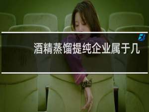 酒精蒸馏提纯企业属于几类工业