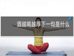 酒越喝越厚下一句是什么
