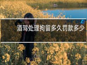 酒驾处理拘留多久罚款多少