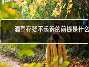 酒驾存疑不起诉的前提是什么