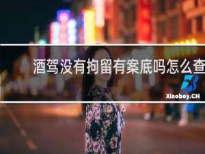 酒驾没有拘留有案底吗怎么查