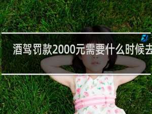 酒驾罚款2000元需要什么时候去交