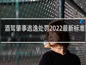酒驾肇事逃逸处罚2022最新标准判刑