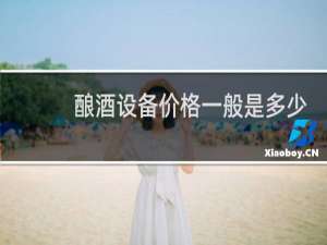 酿酒设备价格一般是多少