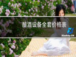 酿酒设备全套价格表