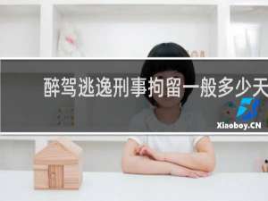 醉驾逃逸刑事拘留一般多少天