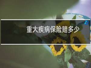 重大疾病保险赔多少