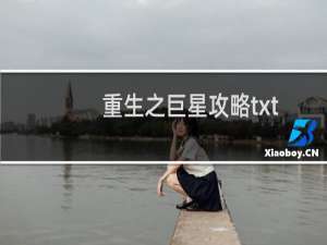 重生之巨星攻略txt