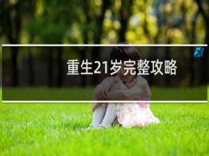 重生21岁完整攻略