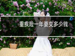重疾险一年要交多少钱