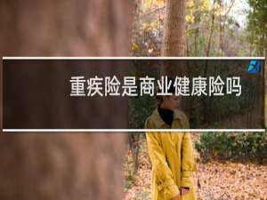 重疾险是商业健康险吗