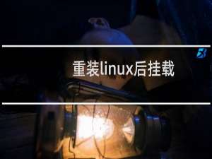 重装linux后挂载磁盘