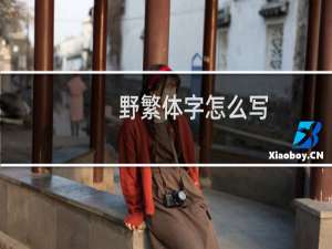 野繁体字怎么写