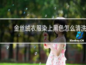 金丝绒衣服染上黑色怎么清洗