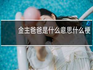 金主爸爸是什么意思什么梗
