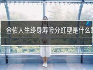 金佑人生终身寿险分红型是什么意思