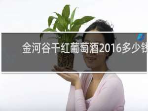 金河谷干红葡萄酒2016多少钱